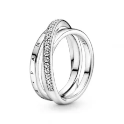 Pandora Ringe-Dreifach gekreuzter Pavé-Ring - 199057C01