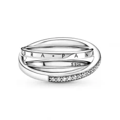 Pandora Ringe-Dreifach gekreuzter Pavé-Ring - 199057C01
