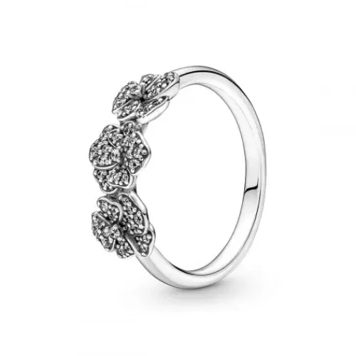 Pandora Ringe-Dreifacher Stiefmütterchen Blumen Ring - 190786C01