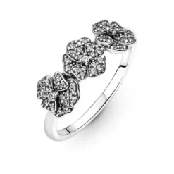 Pandora Ringe-Dreifacher Stiefmütterchen Blumen Ring - 190786C01