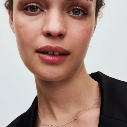 Pandora (Kette mit) Herz-Dreifachstein Herz Halskette - 393160C01-45