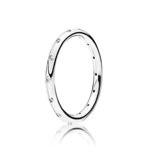 Pandora Ringe-Einfacher Funkelnder Band Ring - 190945CZ