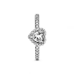 Pandora (Kette mit) Herz-Erhabenes Herz Ring - 198421C01
