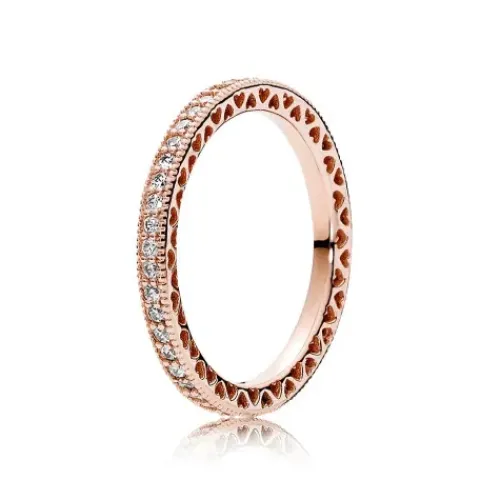 Pandora (Kette mit) Herz-Funkeln und Herzen Ring - 180963CZ