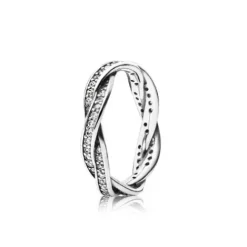 Pandora Ringe-Funkelnde Gedrehte Linien Ring - 190892CZ