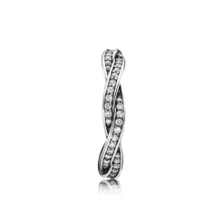 Pandora Ringe-Funkelnde Gedrehte Linien Ring - 190892CZ