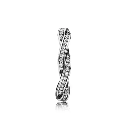 Pandora Ringe-Funkelnde Gedrehte Linien Ring - 190892CZ