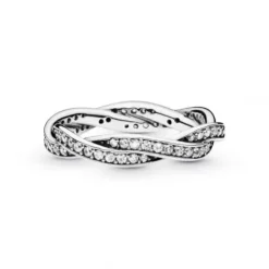 Pandora Ringe-Funkelnde Gedrehte Linien Ring - 190892CZ