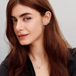 Pandora Ohrringe-Funkelnde Schleife Ohrringe - 293506C01