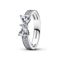 Pandora Ringe-Funkelnde Schleife Doppelreihiger Ring - 193552C01