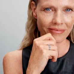 Pandora Ringe-Funkelnde Schleife Doppelreihiger Ring - 193552C01