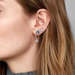 Pandora Ohrringe-Funkelnde Schneeflocke Ohrstecker - 299239C01