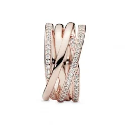 Pandora Ringe-Funkelnde und Polierte Linien Ring - 180919CZ