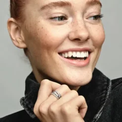 Pandora Ringe-Funkelnde und Polierte Linien Ring - 190919CZ