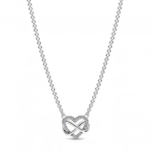 Pandora (Kette mit) Herz-Funkelnde Unendlichkeits Herz Halskette - 392666C01-50
