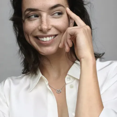 Pandora (Kette mit) Herz-Funkelnde Unendlichkeits Herz Halskette - 392666C01-50