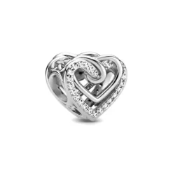 Pandora (Kette mit) Herz-Funkelnde Verschlungene Herzen Charm - 799270C01