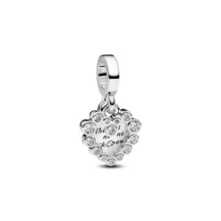 Pandora (Kette mit) Herz-Funkelnder Doppel Herzanhänger Charm - 793765C01