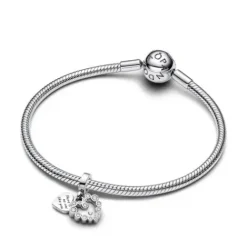 Pandora (Kette mit) Herz-Funkelnder Doppel Herzanhänger Charm - 793765C01
