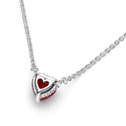 Pandora (Kette mit) Herz-Funkelnder Herzförmiger Strahlenkranz Halskette - 392542C01-45