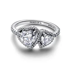 Pandora (Kette mit) Herz-Funkelnder Strahlenkranz Herz Ring - 193659C01