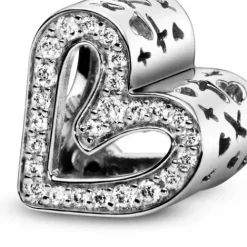 Pandora (Kette mit) Herz-Funkelndes Freihand Herz Charm - 798692C01