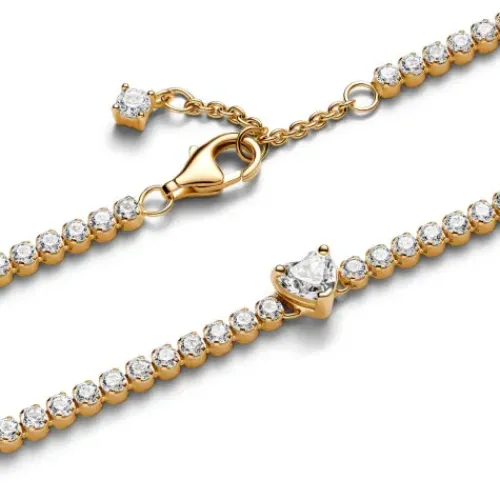 Pandora (Kette mit) Herz-Funkelndes Herz Tennisarmband - 560041C01