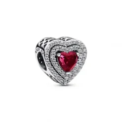 Pandora (Kette mit) Herz-Funkelndes mehrstufiges Herz Charm - 799218C02