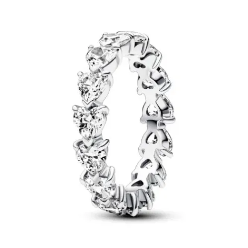 Pandora (Kette mit) Herz-Herzreihe Ewigkeits Ring - 193103C01
