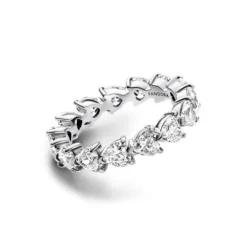 Pandora (Kette mit) Herz-Herzreihe Ewigkeits Ring - 193103C01
