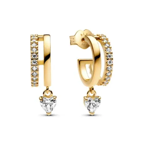 Pandora (Kette mit) Herz-Hängendes Herz Creolen - 263685C01