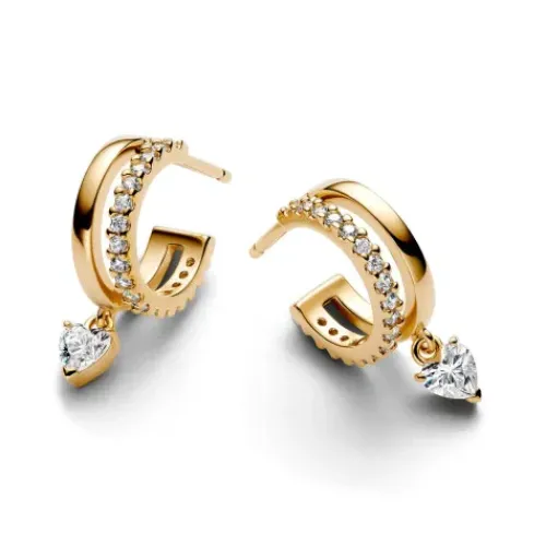 Pandora (Kette mit) Herz-Hängendes Herz Creolen - 263685C01