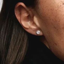 Pandora Ohrringe-Klar funkelnde Krone Ohrstecker - 298311CZ