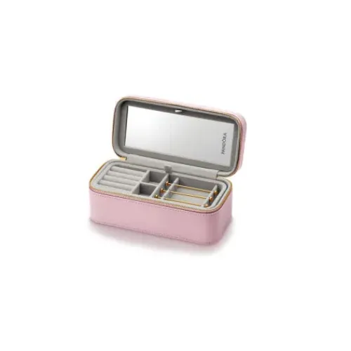 Pandora Schmuckaufbewahrung-Kleine rosafarbene Travel Schmuckbox - A008