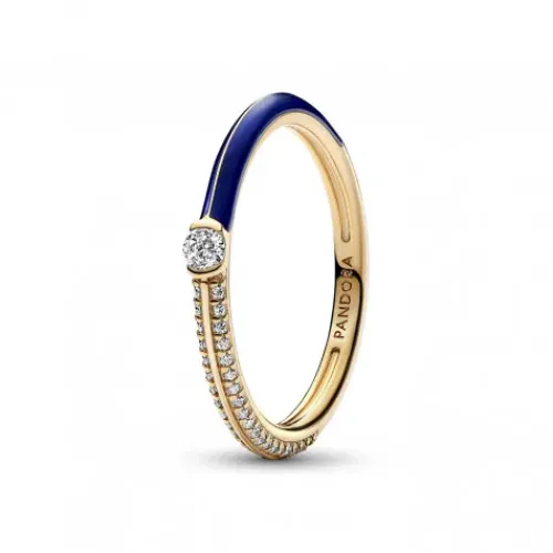 Pandora Ringe-ME Pavé & Blau Doppelring - 162528C01