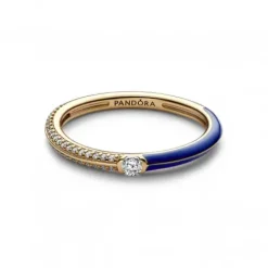 Pandora Ringe-ME Pavé & Blau Doppelring - 162528C01