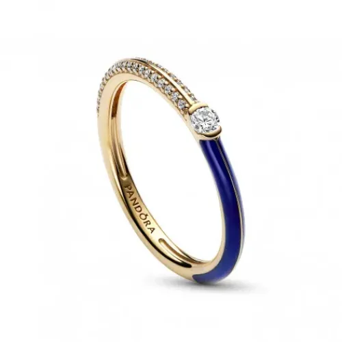 Pandora Ringe-ME Pavé & Blau Doppelring - 162528C01