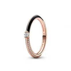 Pandora Ringe-ME Pavé & Schwarz Doppelring - 182528C01
