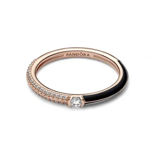 Pandora Ringe-ME Pavé & Schwarz Doppelring - 182528C01