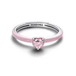 Pandora (Kette mit) Herz-ME Rosafarbenes Chakra Herz Ring - 193088C02