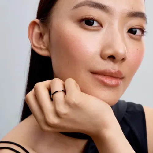 Pandora Ringe-ME Schwarze Emaille & Steine Ring - 163686C01