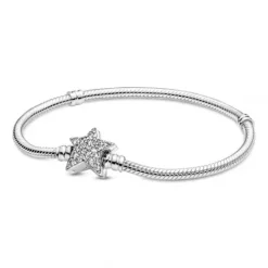 Pandora Armbänder-Moments asymmetrischer Stern Verschluss Schlangen Gliederarmband - 599639C01
