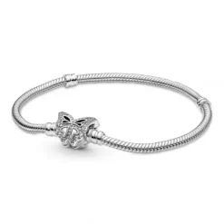 Pandora Armbänder-Moments Schlangen Gliederarmband mit Schmetterling Verschluss - 590782C01
