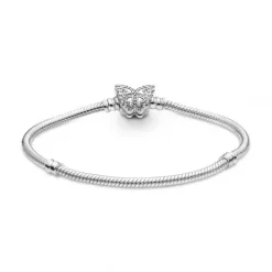 Pandora Armbänder-Moments Schlangen Gliederarmband mit Schmetterling Verschluss - 590782C01