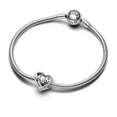 Pandora (Kette mit) Herz-Offen gearbeitetes Mama & Herz Charm - 793233C01