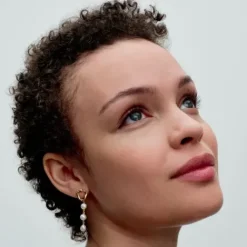 Pandora Ohrringe-Organisch Geformter Kreis & Barocke Behandelte Süsswasserzuchtperlen Ohrhänger - 263263C01