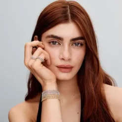 Pandora Armbänder-Pavé Cuban Gliederarmband - 563008C01