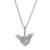 Pandora (Kette mit) Herz-Pavé Herz und Engelsflügel Halskette - 398505C01-45