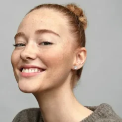 Pandora Ohrringe-Quadratischer funkelnder Strahlenkranz Ohrstecker - 290591CZ