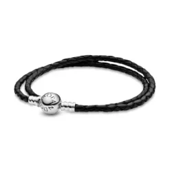 Pandora Armbänder-Schwarzes Zweifach Armband - 590745CBK